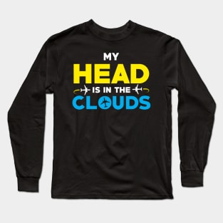 Head in the Clouds (Flying Planes) Long Sleeve T-Shirt